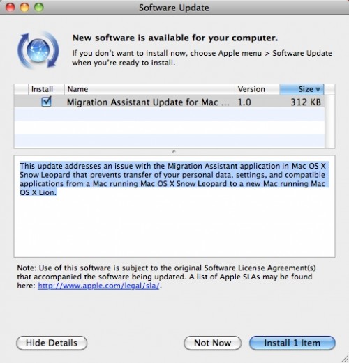 Migration Assistant Update