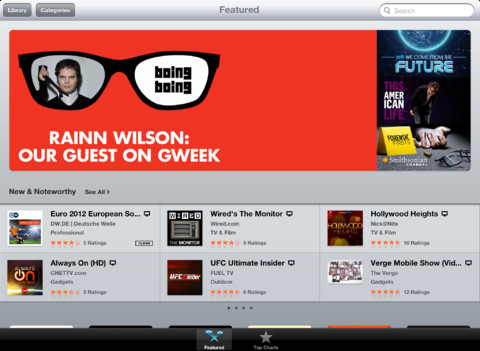 Podcasts Screen