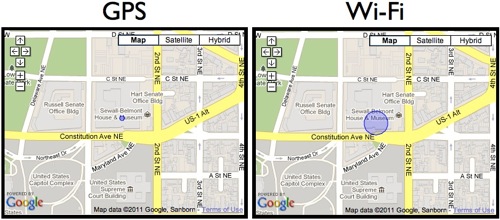 gps vs wifi on iOS