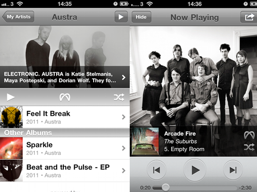 My Artists 2 UI My Artists 2 UI