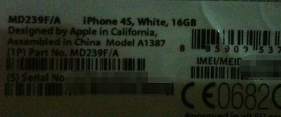 iPhone 4S Label