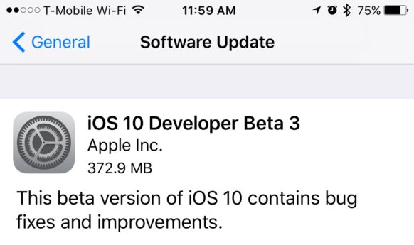 Apple Seeds Third Beta of iOS 10 to Developers Apple Seeds Third Beta of iOS 10 to Developers