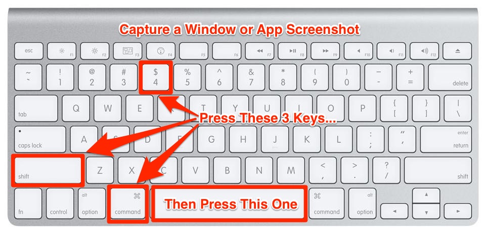 hpw to print screen on apple keyboard