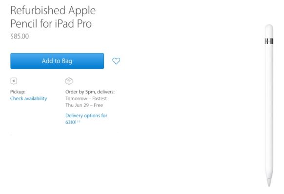 You Can Now Grab a Refurbished Apple Pencil for Your iPad Pro for $85 You Can Now Grab a Refurbished Apple Pencil for Your iPad Pro for $85