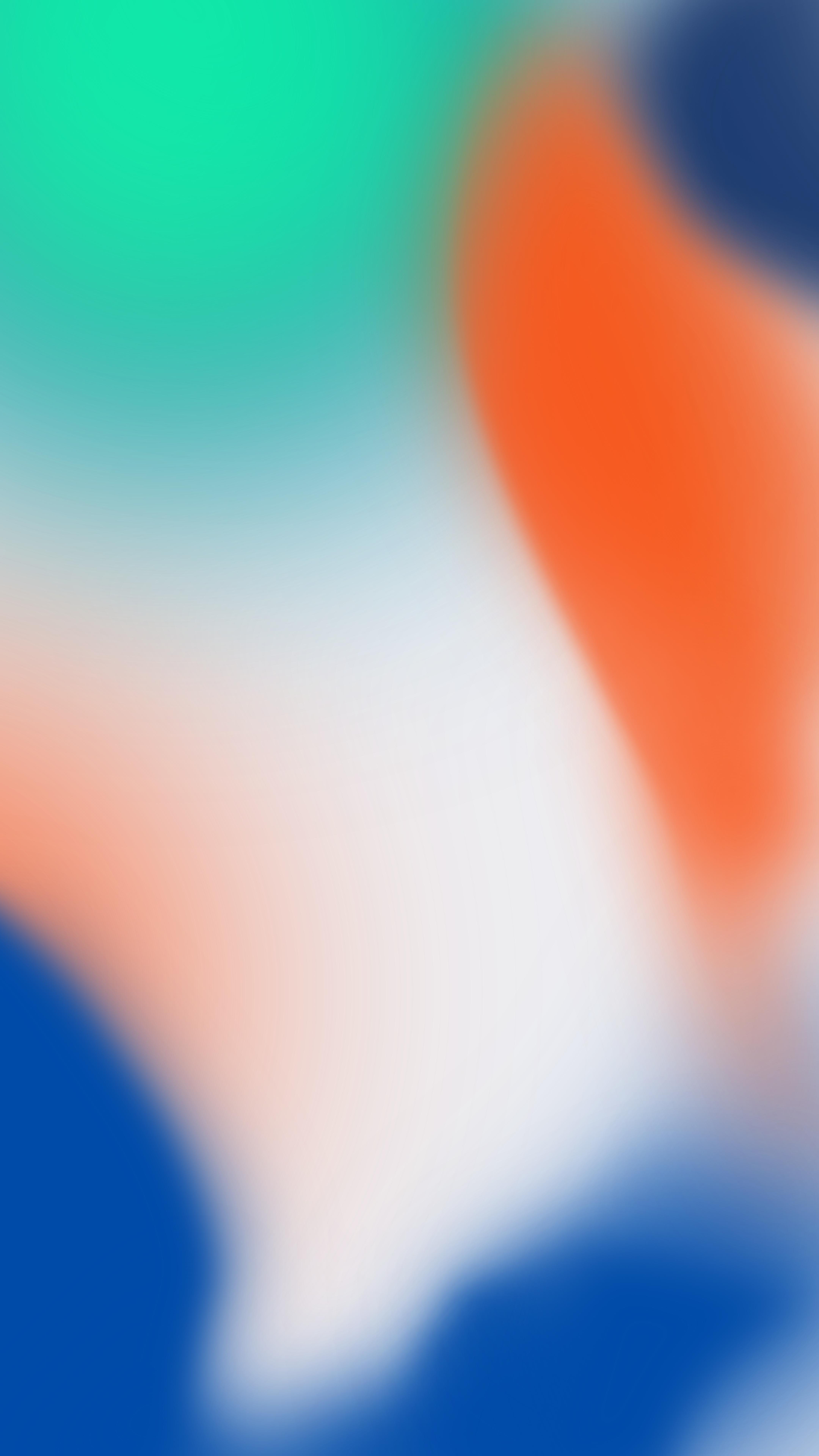 iPhone X Wallpaper Green/Orange/Blue - MacTrast