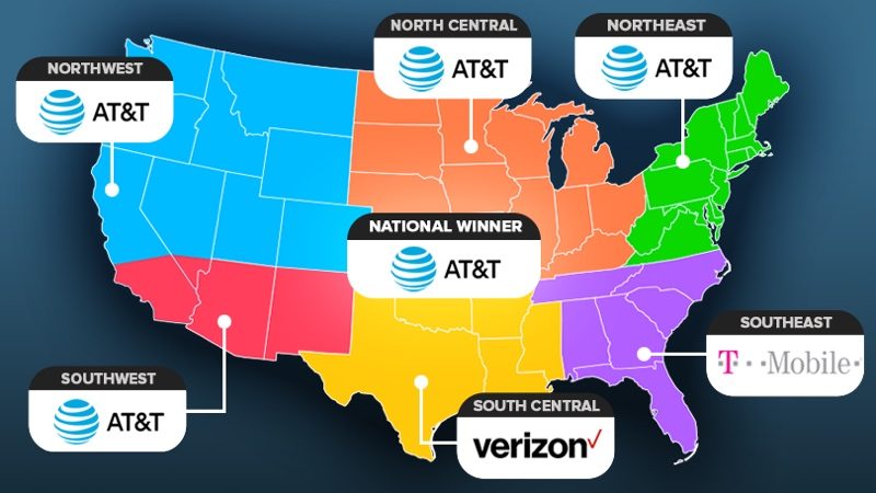 Regional 2019 Pcmag Wireless Carrier Map 