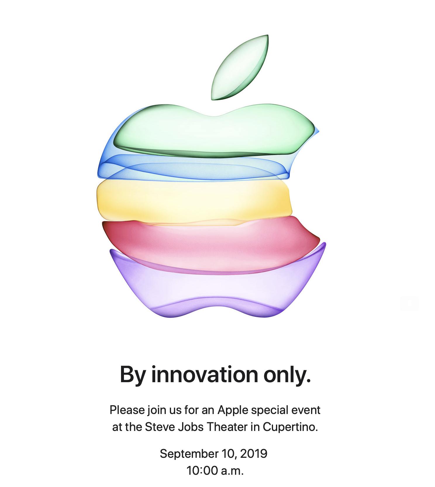 Apple's 'By Innovation Only' Invitations Confirms iPhone Event to be Held Sept. 10 Apple's 'By Innovation Only' Invitations Confirms iPhone Event to be Held Sept. 10