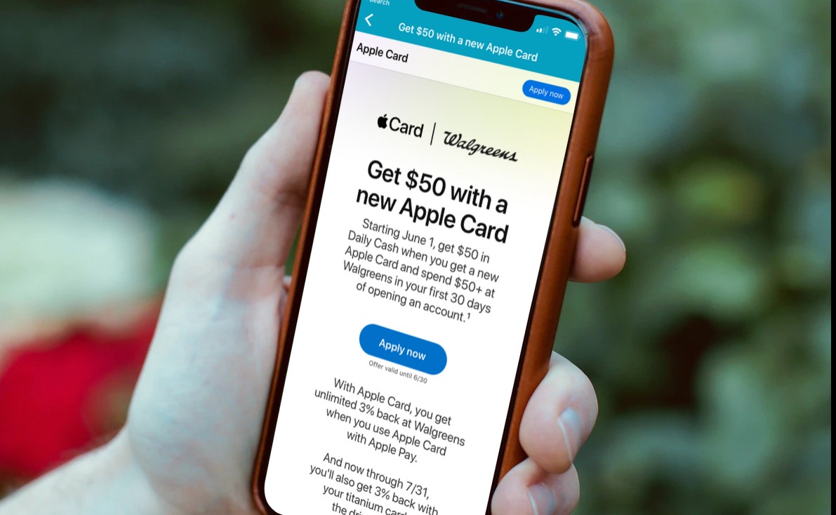 Walgreens Offering 50 In Bonus Daily Cash When New Users Spend At Least 50 On Apple Card