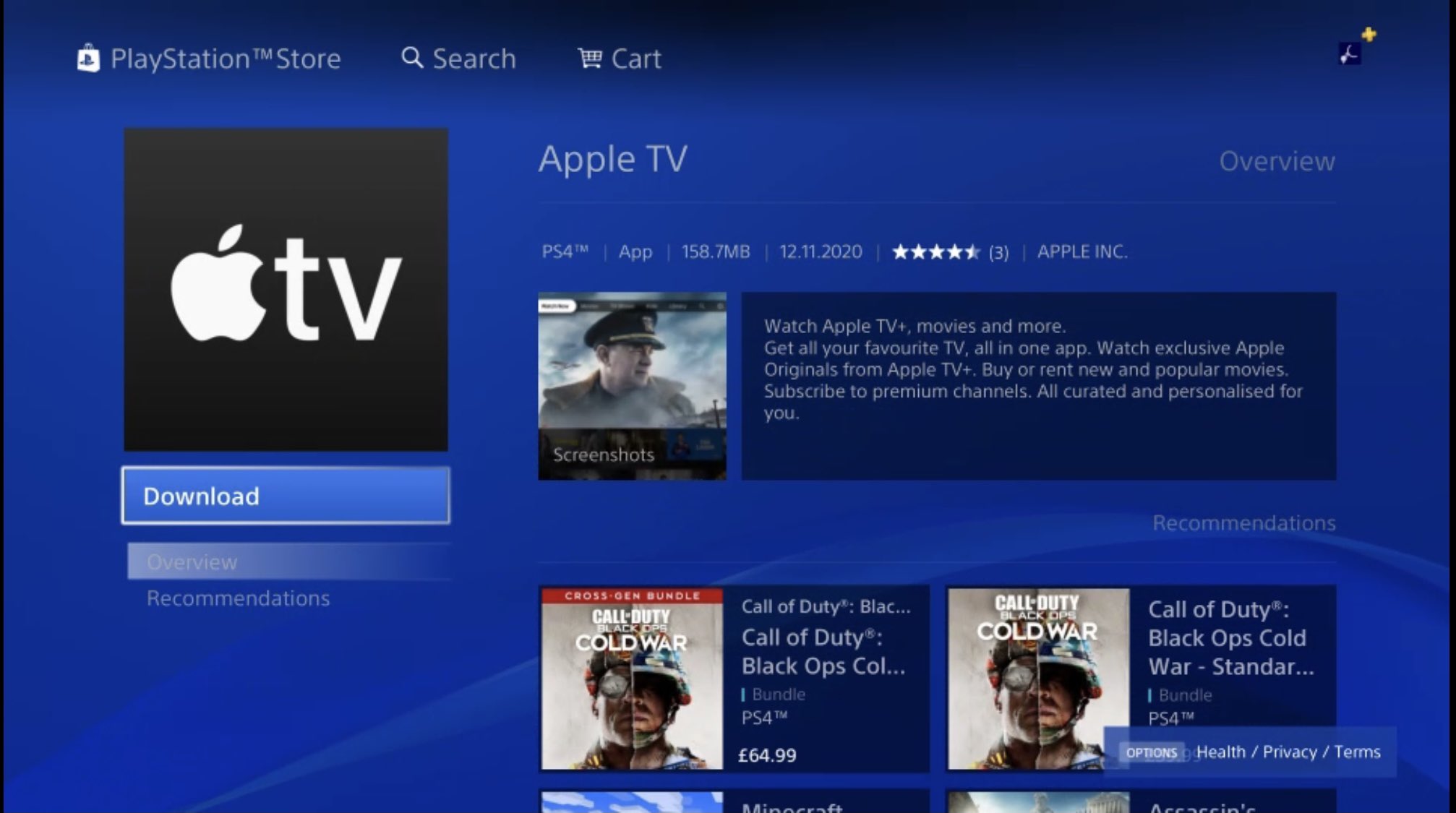 apple tv for playstation 4